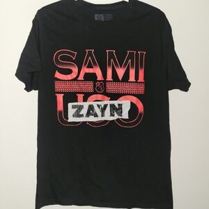 WWE Sami Zayn Not Uso Bloodline Short Sleeve T-Shirt Size Large Black Red